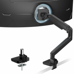 ARES WING Monitor Halterung für 17 bis 49 Zoll Bildschirme, Monitor Arm mit Gasfeder, Verstellbarer Monitorständer für 20Kg Computer Bildschirme, Monitorhalterung VESA 75/100 mm,Schwarz Angebot bei HelloDeals