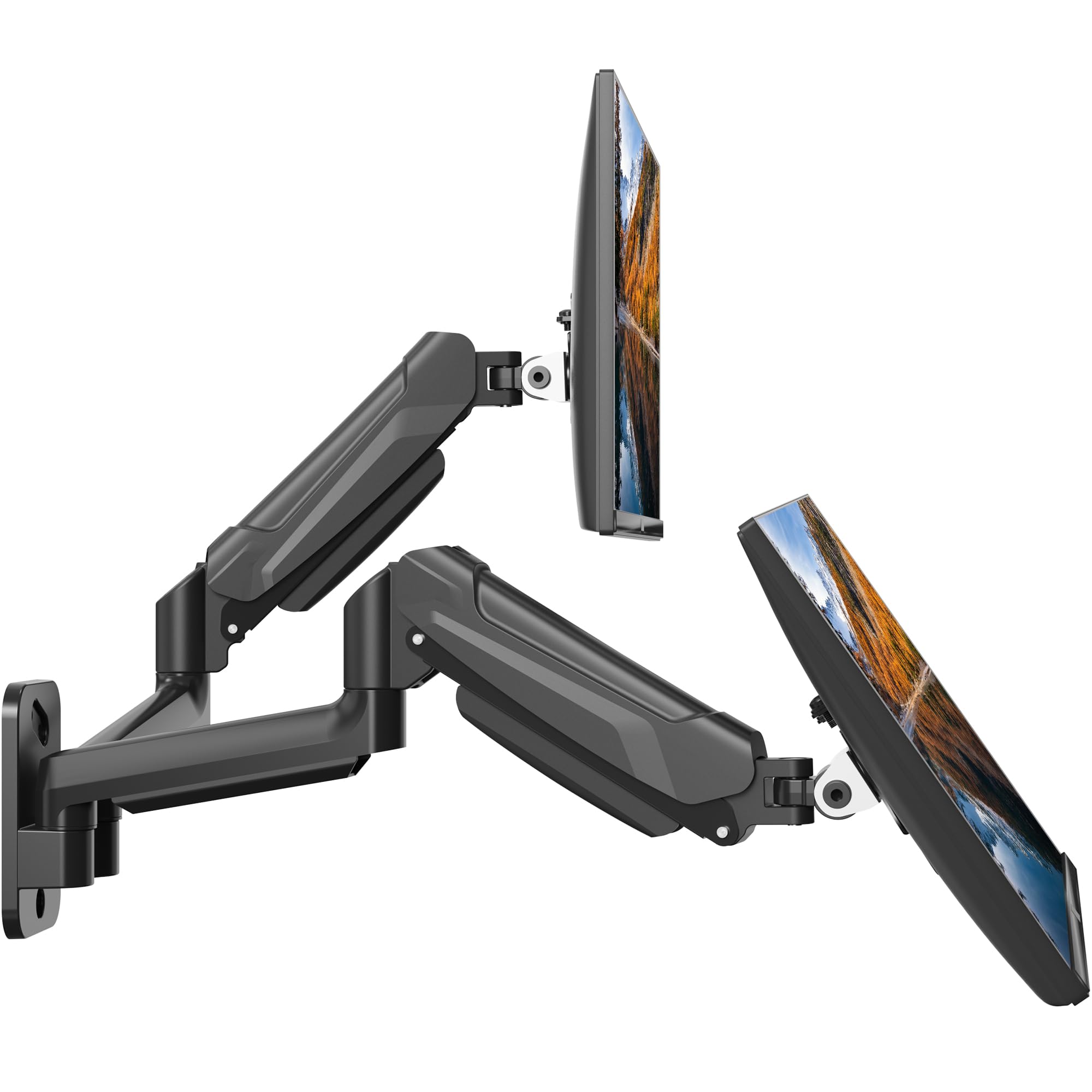 BONTEC Dual Monitor Wandhalterung für 13-32 Zoll Bildschirme, Höhenverstellbar, Schwenkbar & Neigbar, VESA 75x75/100x100, Bis zu 9 kg pro Arm, Monitor Halterung für Büro & Gaming, Gaming Zubehör Angebot bei HelloDeals