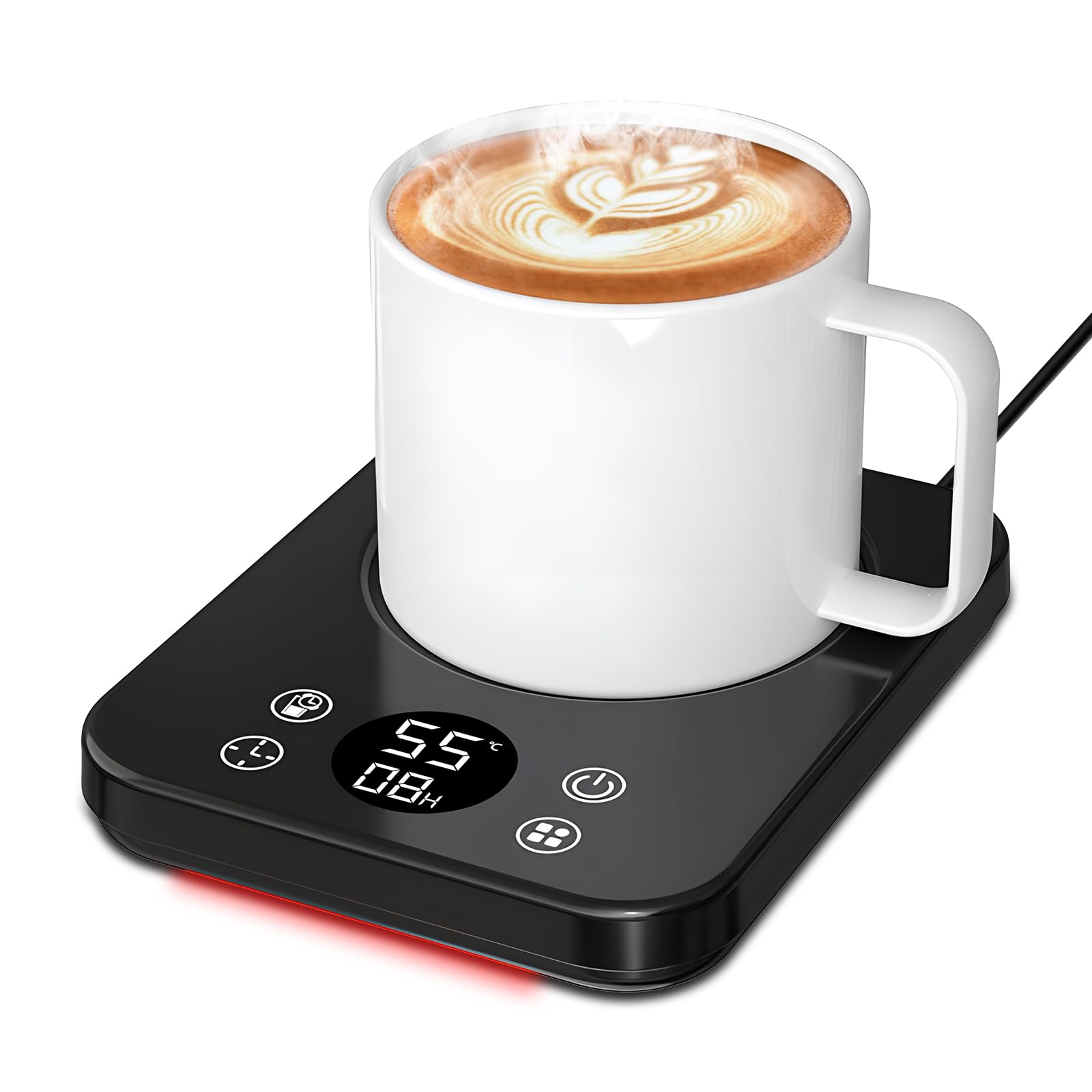 Tassenwärmer Elektrisch, Sauerteig Wärmer für den Schreibtisch mit 9 Temperatur einstellungen,Elektrischer Kaffeewärmer mit Automatischer 8-Stunden-Abschaltung zum Erhitzen von Kaffee, Milch, Kerzen Angebot bei HelloDeals