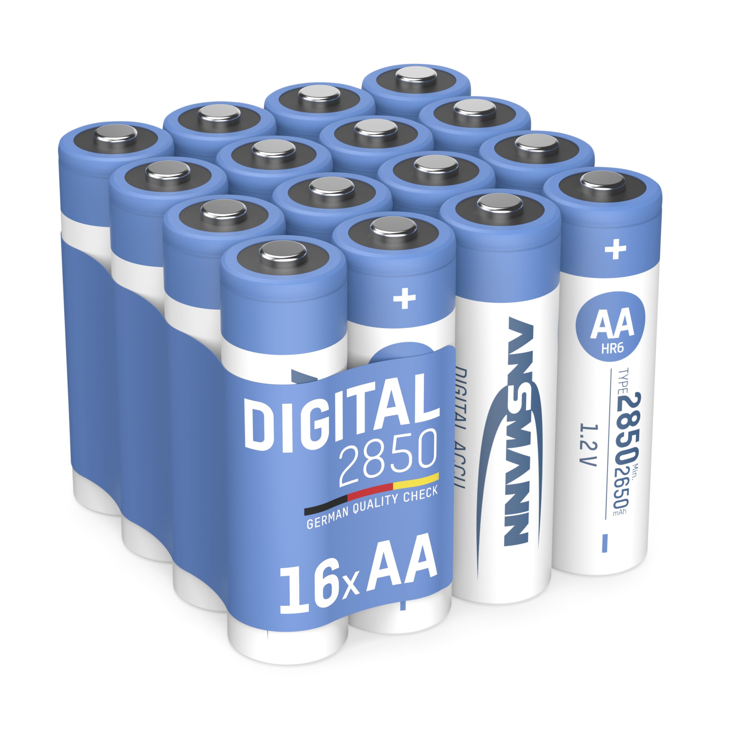 ANSMANN Akku Mignon AA 2650 mAh 1,2V NI-MH, 16 Stück, wiederaufladbar, hohe Kapazität ideal für Kameras, Blitzgeräte, Digitalkameras, Wildkameras Angebot bei HelloDeals