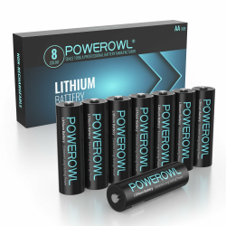 POWEROWL AA Lithium Batterien, 8 Stück, hohe Kapazität, langlebig, 1,5 V Lithium AA Batterie für High-Tech-Geräte (Nicht wiederaufladbar) 8AA Angebot bei HelloDeals