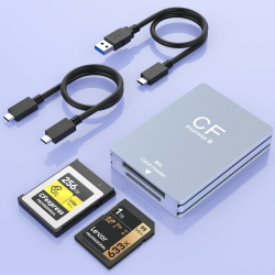 CFexpress Type-B Kartenleser & SD Kartenleser 2 in 1, USB 3.1 (Gen 2) 10Gbps CF Express Typ B Leser Adapter Card Reader mit UAB-A & USB-C-Kabel kompatibel mit Windows/Mac/Linux/Android CFexpress Type-B & SD Kartenleser 2 in 1 Angebot bei HelloDeals