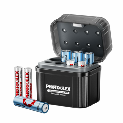 PHOTOOLEX wiederaufladbar Akkus 4 AA & 4 AAA Lithium mit Hybrid-Ladegerät, 1,5V Triple A & Double A Batterien, langlebige Li-Ionen Akkubatterien mit NiMH/Lithium Hybrid-Ladegerät & Aufbewahrungsbox Angebot bei HelloDeals