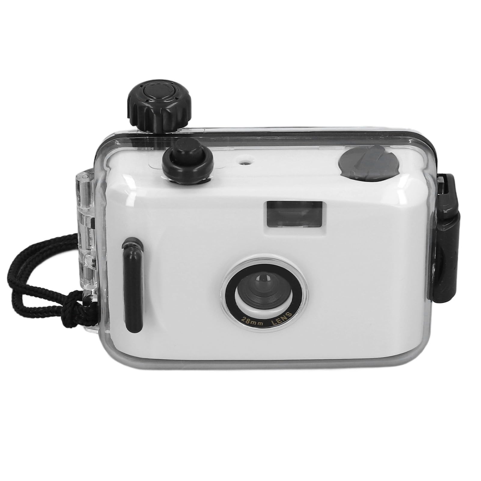 Einweg-Filmkamera 35 Mm, Retro-Filmkamera für den Einmaligen Gebrauch mit 28-mm-F/9-Objektiv, wasserdichte, Wiederverwendbare, Leichte Vintage-Kamera für Kinder (Schwarz und weiß) Angebot bei HelloDeals