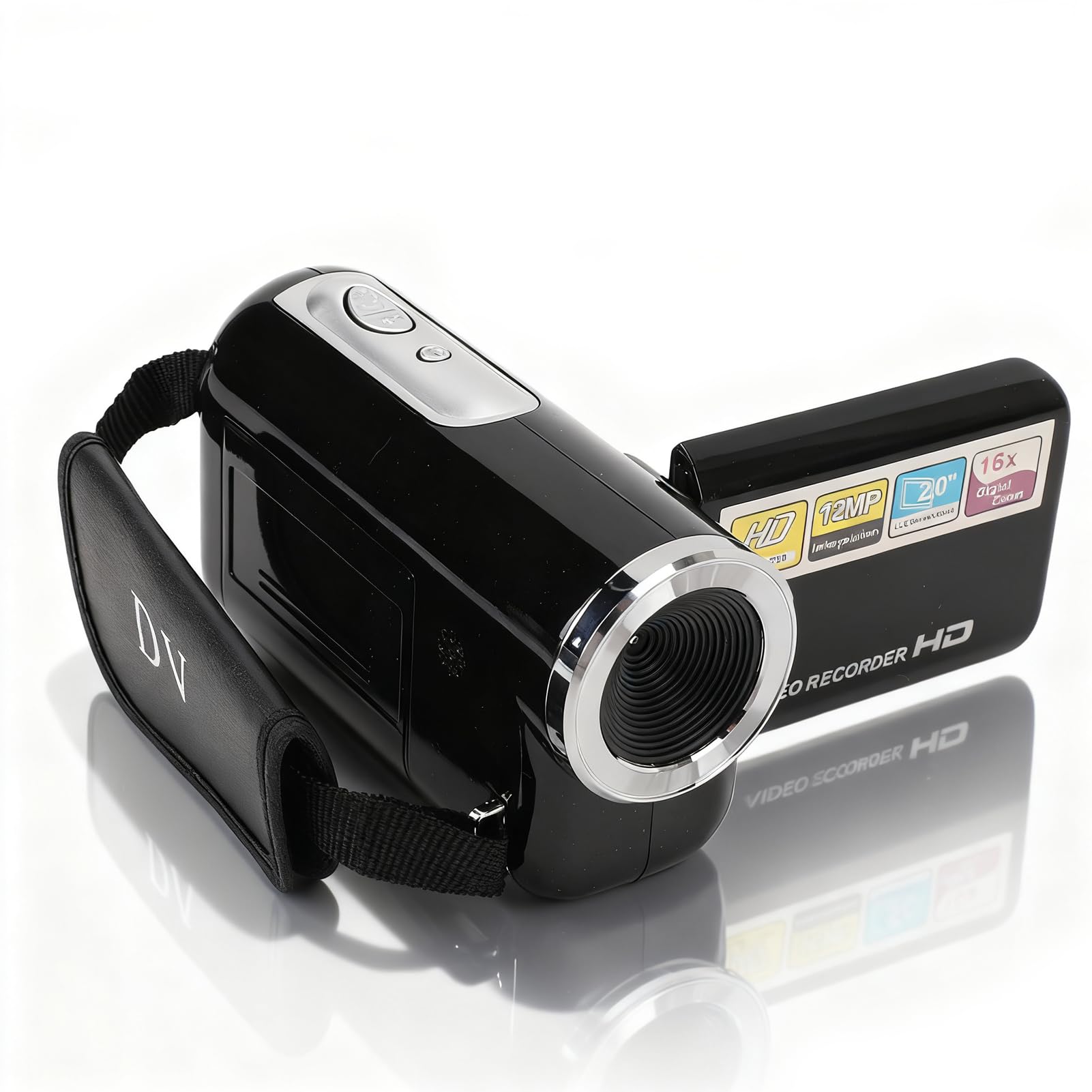 Digitaler Videokamera-Camcorder, 16 MP 1080P-Camcorder-Kamera mit 16-fachem Digitalzoom, 2,0-Zoll-Bildschirm, Batteriebetrieben, für Reise-Vlogging Angebot bei HelloDeals