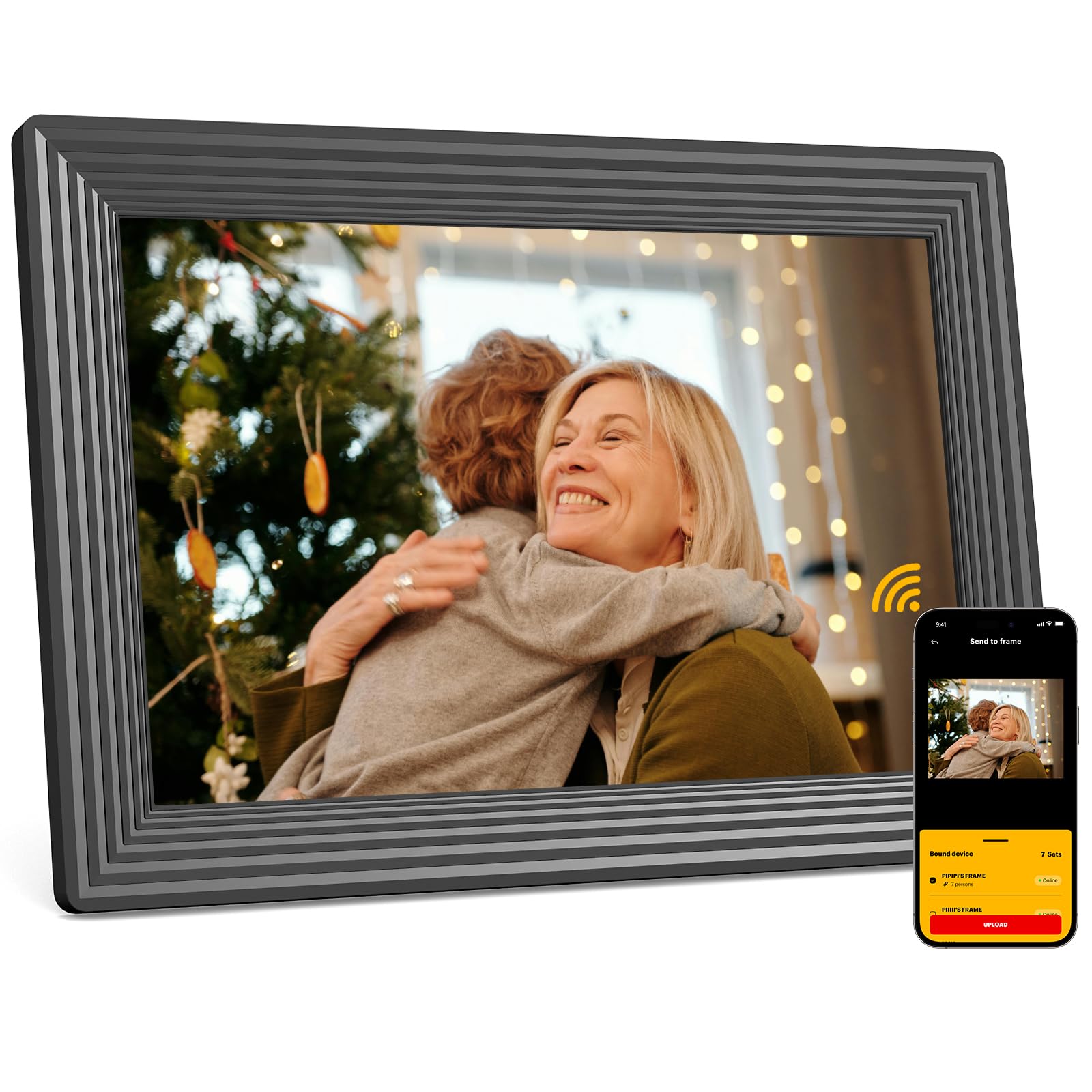 KODAK 10,1 Zoll Digitaler Bilderrahmen WLAN ，1280x800 HD IPS Touchscreen Elektronischer Fotorahmen, 32GB Speicher, Automatische Rotation, Teilen Sie Fotos sofort von überall aus Angebot bei HelloDeals