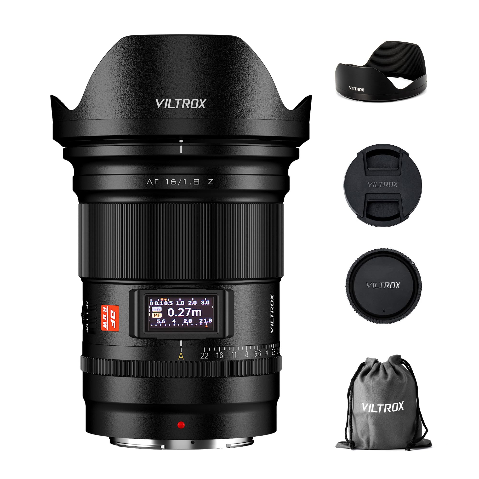 VILTROX PRO 16mm F1.8 Z-Objektiv für Nikon Z-Mount, lichtstarkes F/1.8-Autofokus-Vollformat-Weitwinkelobjektiv für spiegellose Nikon-Kameras mit Z-Mount Z5 Z50 Z6 Z6II Z7 Z7II ZFC Z30 Z9 Z8 ZF 16mm F1.8 (Full-Frame) Angebot bei HelloDeals