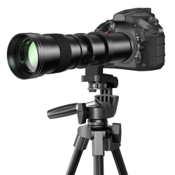 Lightdow 420-800mm f/8.3-16 Teleobjektiv für Canon EF Objektiv, Manuelles Teleobjektiv-Zoom Objektiv mit T-Ring für Canon EOS Rebel SL2 SL1 T8i T7 T6 850D 800D 4000D 2000D 90D 80D 77D 70D 5D 6D DSLR Schwarz Für Canon EF/EF-S Angebot bei HelloDeals