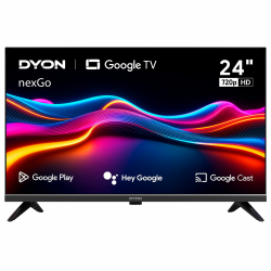DYON nexGo 24H Smart TV – 24 Zoll (60 cm) HD Google TV mit Sprachsteuerung, Google Assistant, Play Store, Chromecast, Triple Tuner, Netflix, Prime Video & YouTube [Modell 2025] 24 Zoll Google TV (2025) Angebot bei HelloDeals