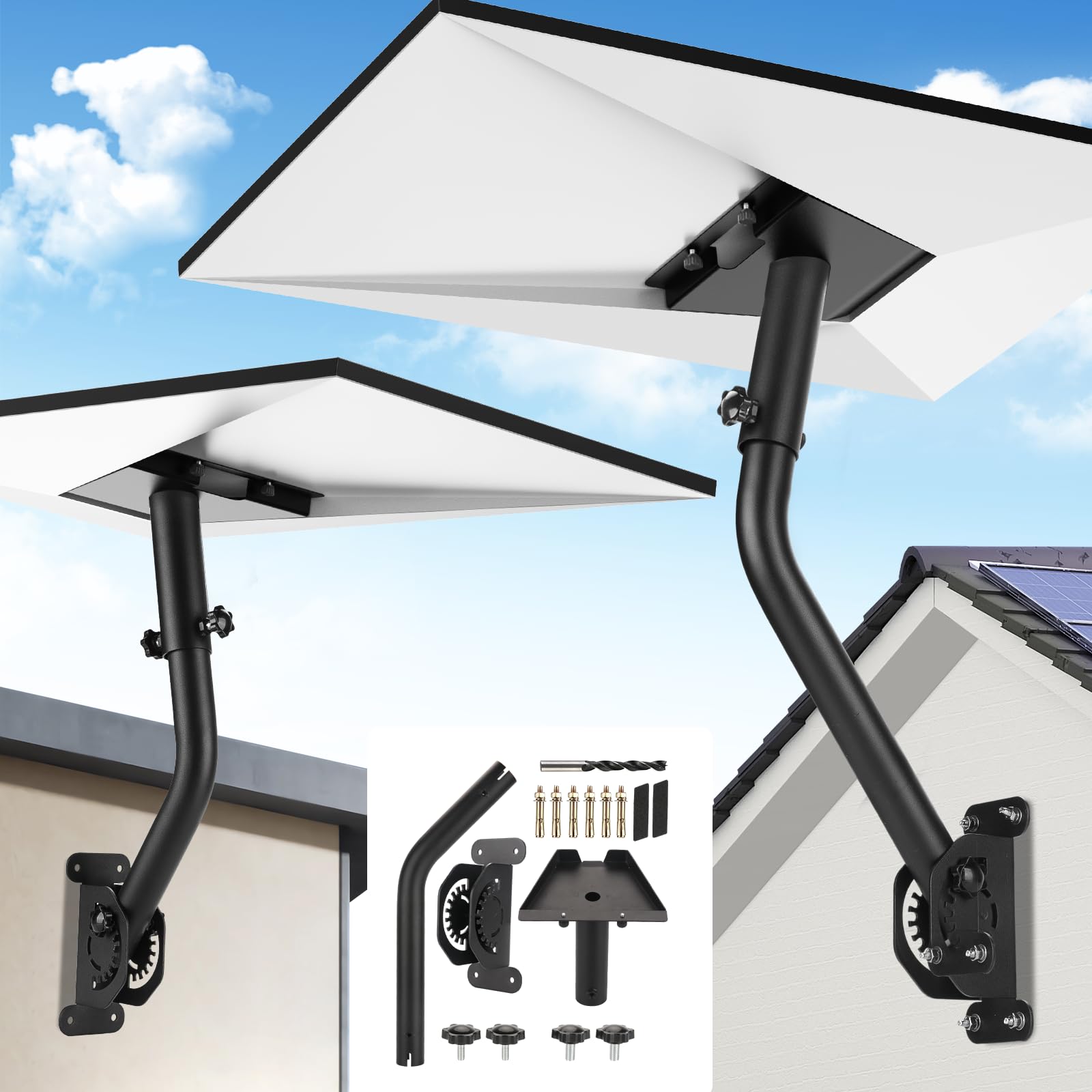 Starlink Gen 3 Halterung,360° Verstellbarer Starlink Montagesatz Kompatibel mit V3 Starlink Standard Dish,Hochleistungs-Set zur Verstellbaren Mastmontage für Starlink Internet Kit Satellite 1 Set (Pack of1) Angebot bei HelloDeals