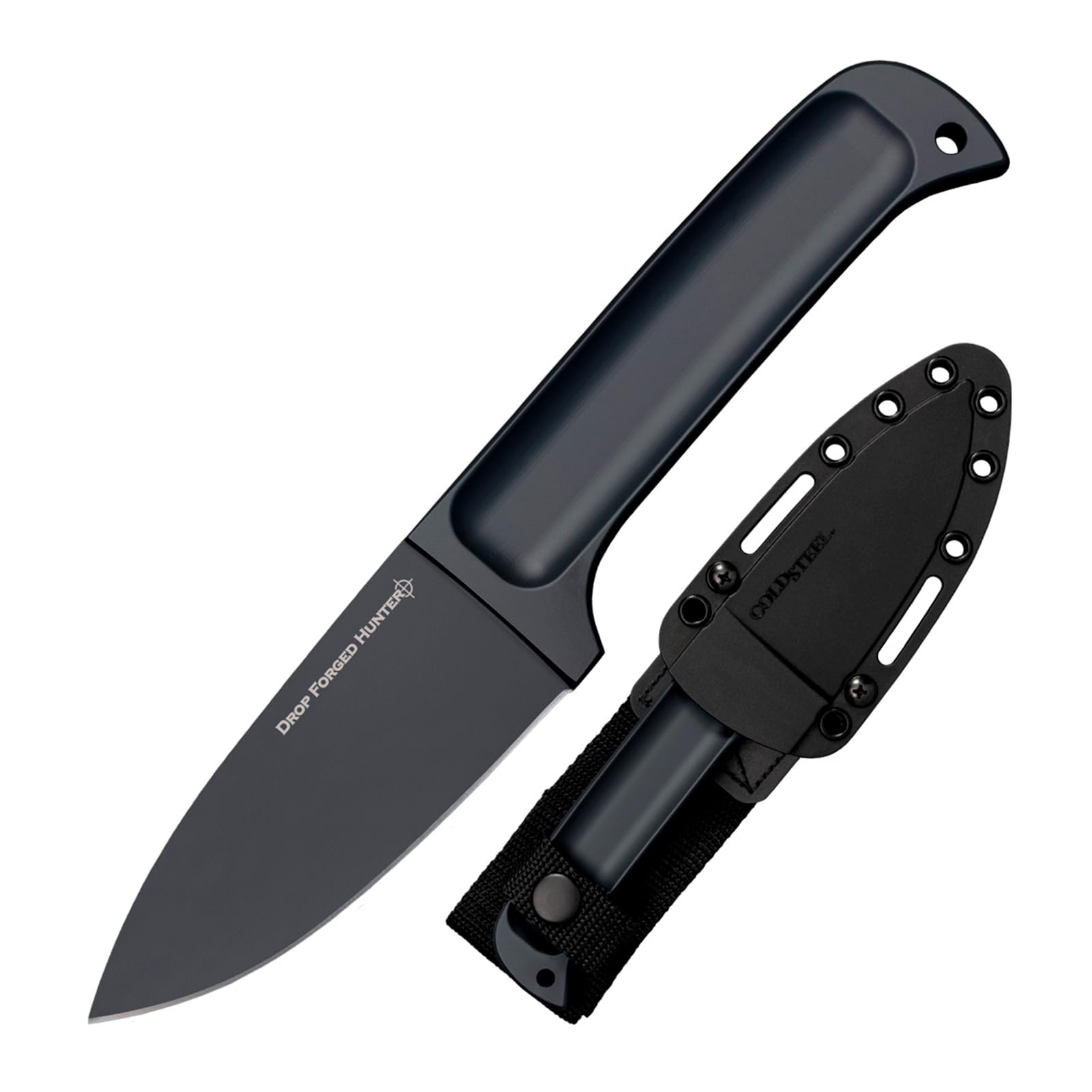 Cold Steel, Outdoormesser, Drop Forged Hunter, Klinge: 10.2 cm, schwarz, Jagdmesser, Scheide Angebot bei HelloDeals
