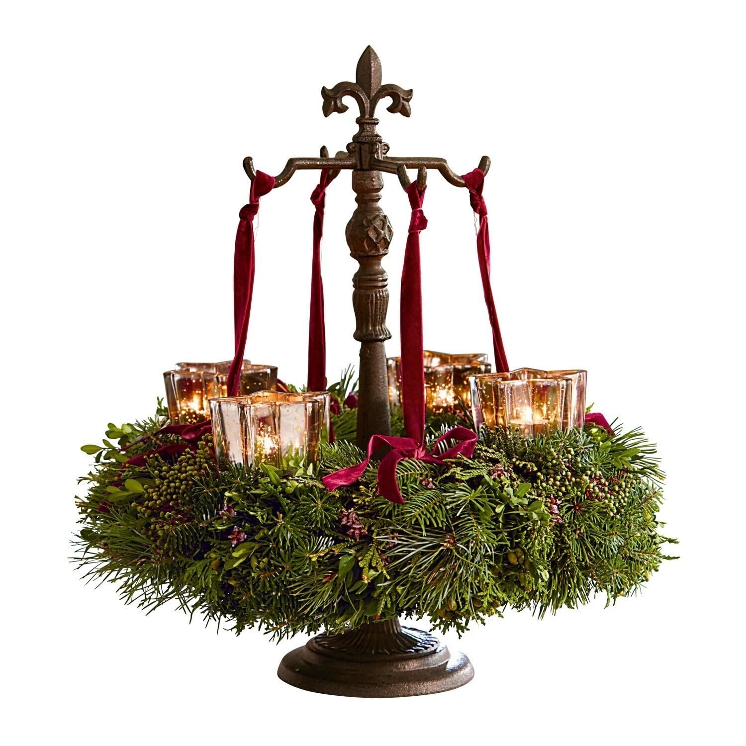 Loberon Kranzständer Antwan, Adventskranzständer, Antik-Finish, Advent, Weihnachtsdekoration, Weihnachten, Gusseisen, antikbraun Angebot bei HelloDeals