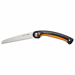 Fiskars Plus Klappsäge, Für dicke Stämme und Äste, 3 Schneidpositionen, Scharfes Power Tooth-Blatt, Grobzahnung, Blattlänge: 21 cm, Schwarz/Orange, SW69, 1067553 Säge (20 cm Klinge) Angebot bei HelloDeals