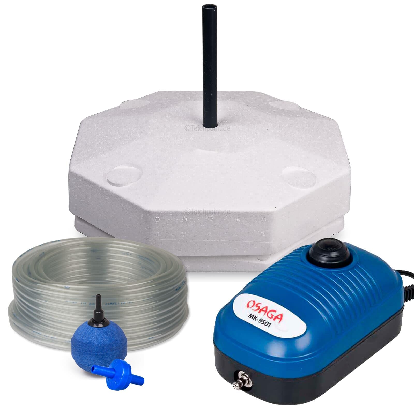 Teich Eisfreihalter Set 3 inkl. regelbarer Luftpumpe und Zubehör, für einen eisfreien Gartenteich, Anti Ice Winter Angebot bei HelloDeals