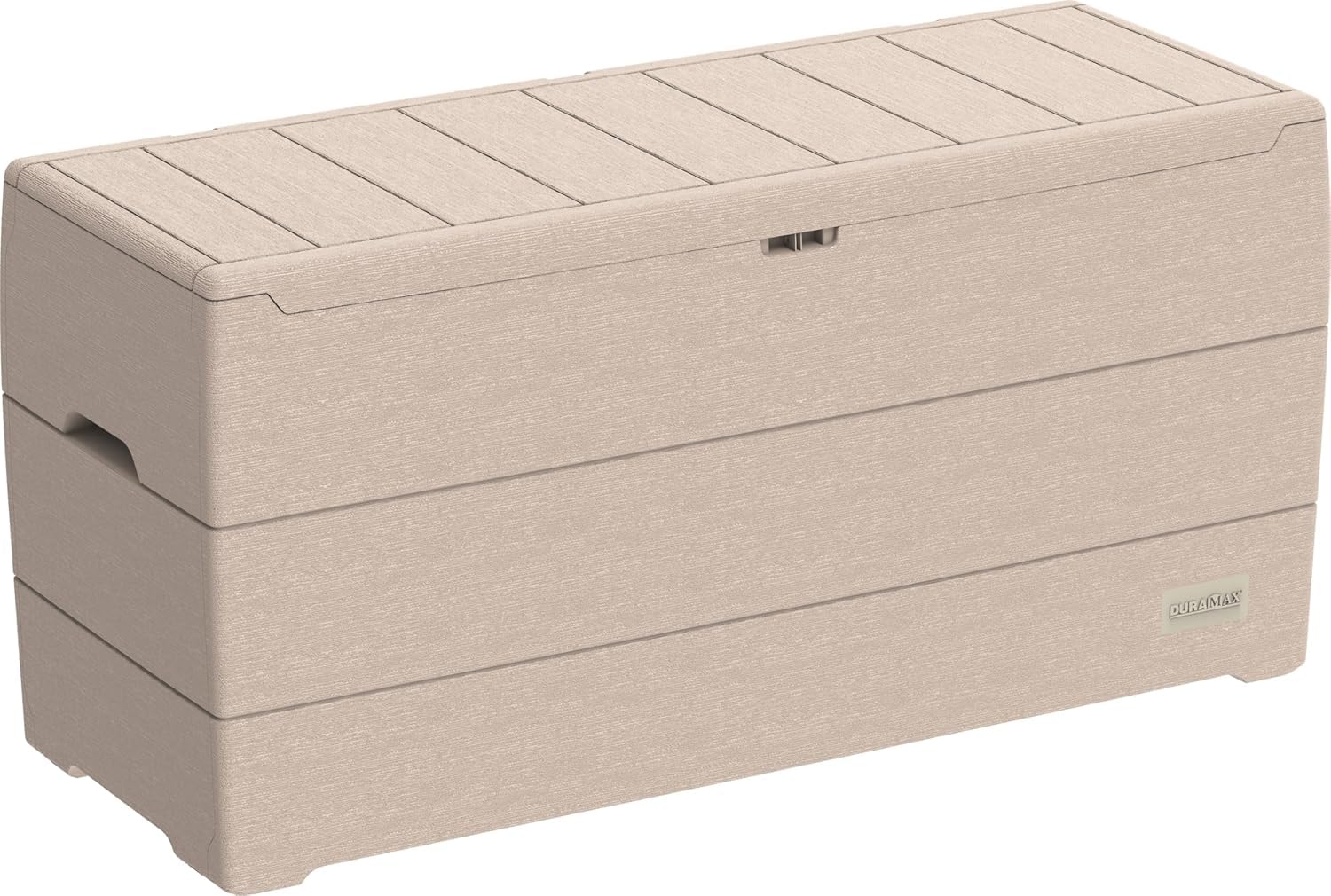 Duramax Cedargrain Durabox 270 Liter/ 71 Gallonen, Kissenbox aus Kunststoff, Organizer für Gartenmöbel, Aufbewahrungsbox aus Kunststoff mit Rädern und Griffen, Patio-Box, Warmes Taupe Warmes Taupe 270 L Angebot bei HelloDeals