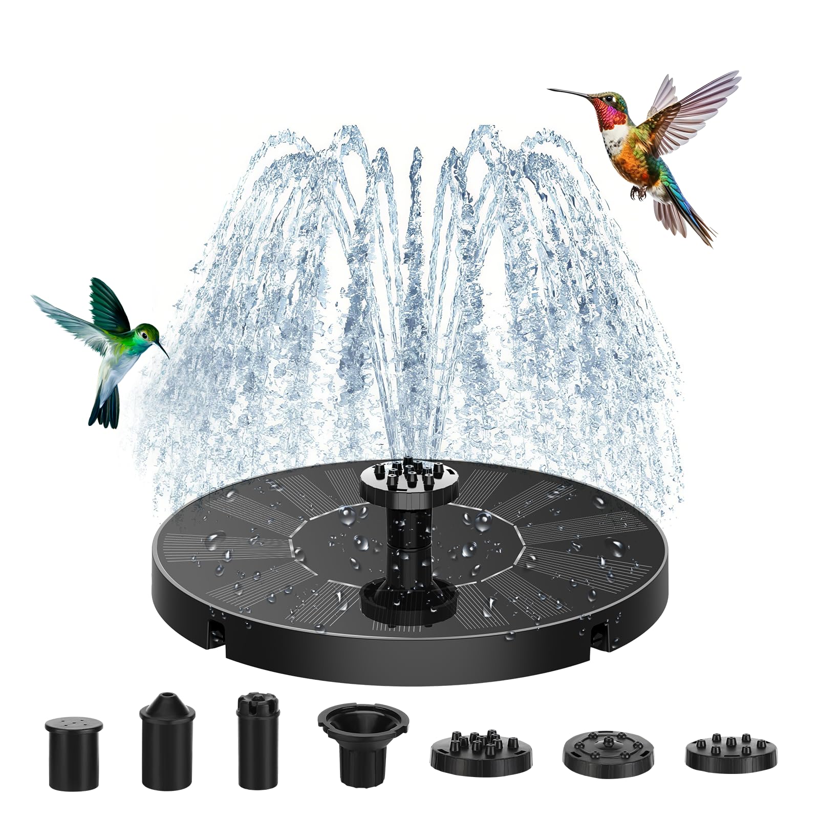 Solar Springbrunnen für Außen, Solarbrunnen für Draussen mit 7 Fontänenstile, Solar Schwimmender Fontäne Pumpe, Solar Wasserpumpe für Garten, Teich, Fisch-Behälter, Vogelbad, Schwimmbecken Angebot bei HelloDeals