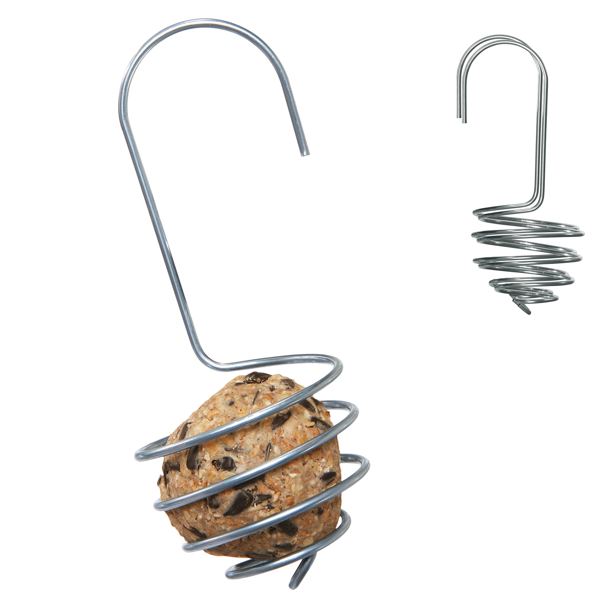 bellissa - Vogelfutterspender Meisenknödel-Halter Zinkstahl 2er Set - Hochwertiger Futterspender spiralförmig zum Aufhängen für Futterknödel - Futterstation Vogelfutter für Meisen & andere Vögel Angebot bei HelloDeals