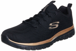 Skechers Turnschuhe Graceful Get Connected Black Mesh Rose Gold Trim 40 EU Angebot bei HelloDeals