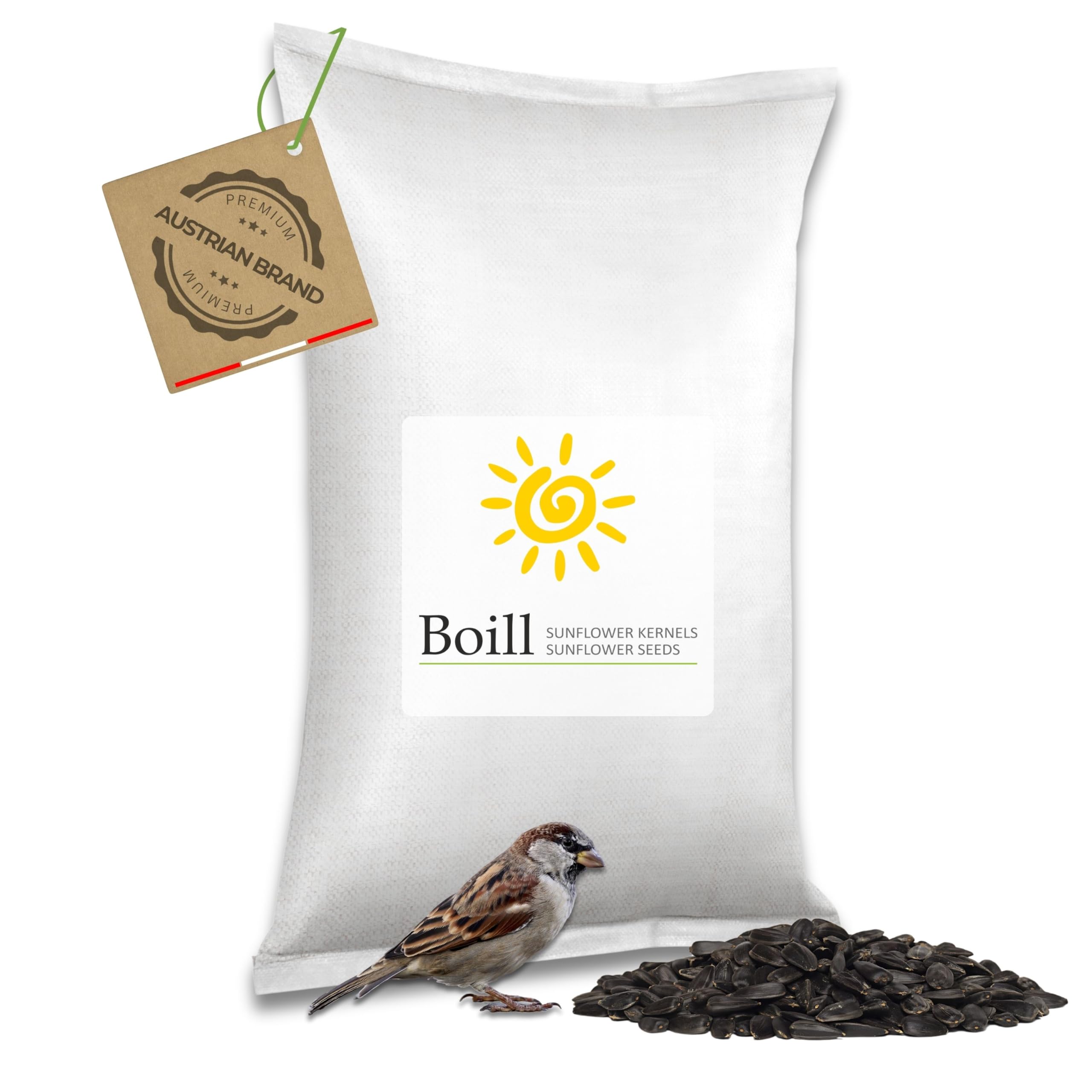 Boill/Sonnenblumenkerne schwarz - 25 kg. Vogelfutter, Wildvögel Garten Futter Neue Ernte 2025 ganzjahresfutter fettfutter 25000 g Angebot bei HelloDeals
