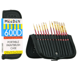 MEEDEN Pinseltasche, Pinselhalter with 12 Slots, Malerei Pinsel Tasche, 600D Oxford-Gewebe, Wasserdicht, Tragbar-29 X 11.5cm(Keine Bürste) Angebot bei HelloDeals