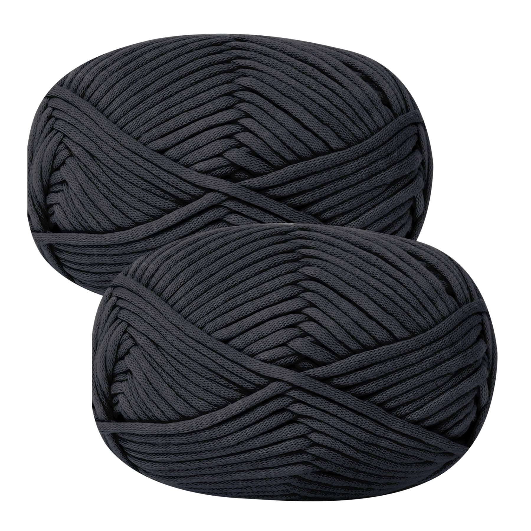 Häkelgarn Baumwolle Wolle zum Häkeln Chenille 2x50g Häkelwolle,Crochet Yarn Dickes Baumwoll-Nylon-Mischgarn Häkelgarn für Anfänger Schwarzes Garn 2 - schwarz Angebot bei HelloDeals