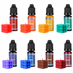 Kerzenfarben, 8 Farben Flüssig Kerzen Farbe für DIY Kerze, je 10ml 8pcs-10ml Angebot bei HelloDeals