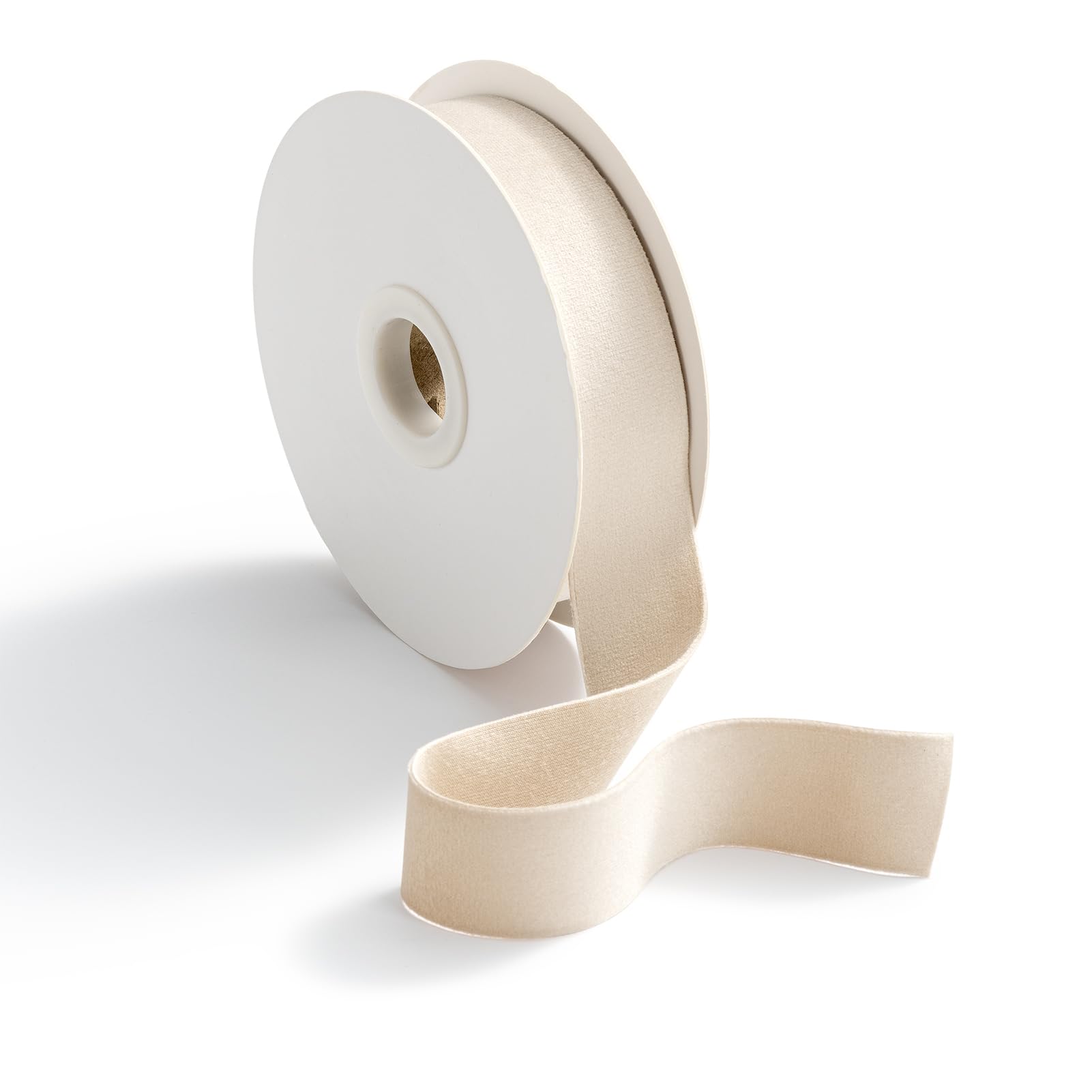 Geschenkband Samt Beige 2,5 cm x 9 m Schleifenband Samtband Bänder Dekoband für Hochzeit, Taufe und Geburtstag Creme Beige 25mm x 9 m Angebot bei HelloDeals
