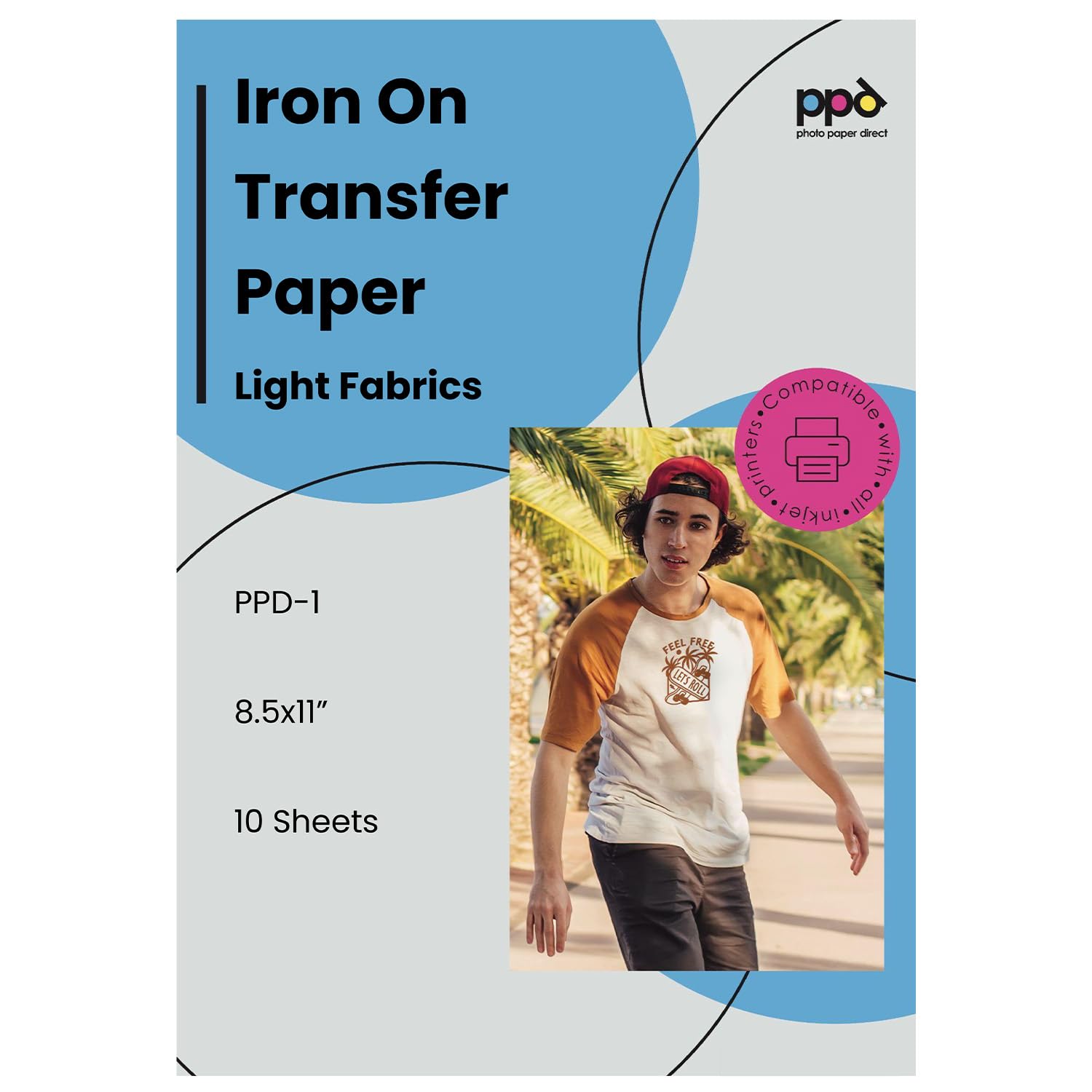 PPD 10 x A4 Inkjet Premium Transferpapier für helles Textil, Bügeleisen und Transferpresse PPD-1-10 Angebot bei HelloDeals