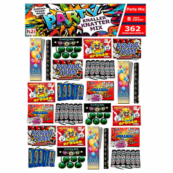 Knaller Knatter Premium Mix | 362 Teile | 8fach sortiert & handverlesen| Partyspaß für Klein & Groß I für Silvester Halloween & Partys | Kinder & Jugendfeuerwerk | b | Ganzjahresfeuerwerk Kat. F1 Knatter Mix 362 Effekte Angebot bei HelloDeals