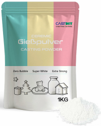 Gießpulver 1 kg, Blasenfrei, Extraweiß, Extrahart, Geruchlos, Gipsgießpulver für Silikonformen, Schnelle Entformung in 30 Minuten, Geeignet für Kunsthandwerk, Ornamente, Gipsstatuen, DIY 1kg Angebot bei HelloDeals
