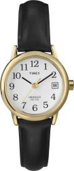Timex Damen- Armbanduhr Leder Black/Goldtone Angebot bei HelloDeals