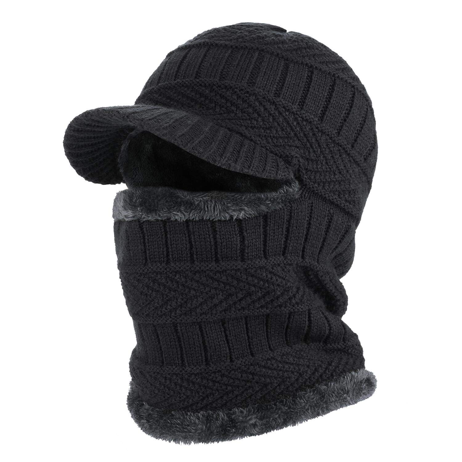 Wintermantel aus Sturmhaube mit flexiblem Halswärmer, winddichter, Unisex Warmer Ski-Gesichtsmaske für Outdoor-Sportarten Einheitsgröße Schwarz Angebot bei HelloDeals
