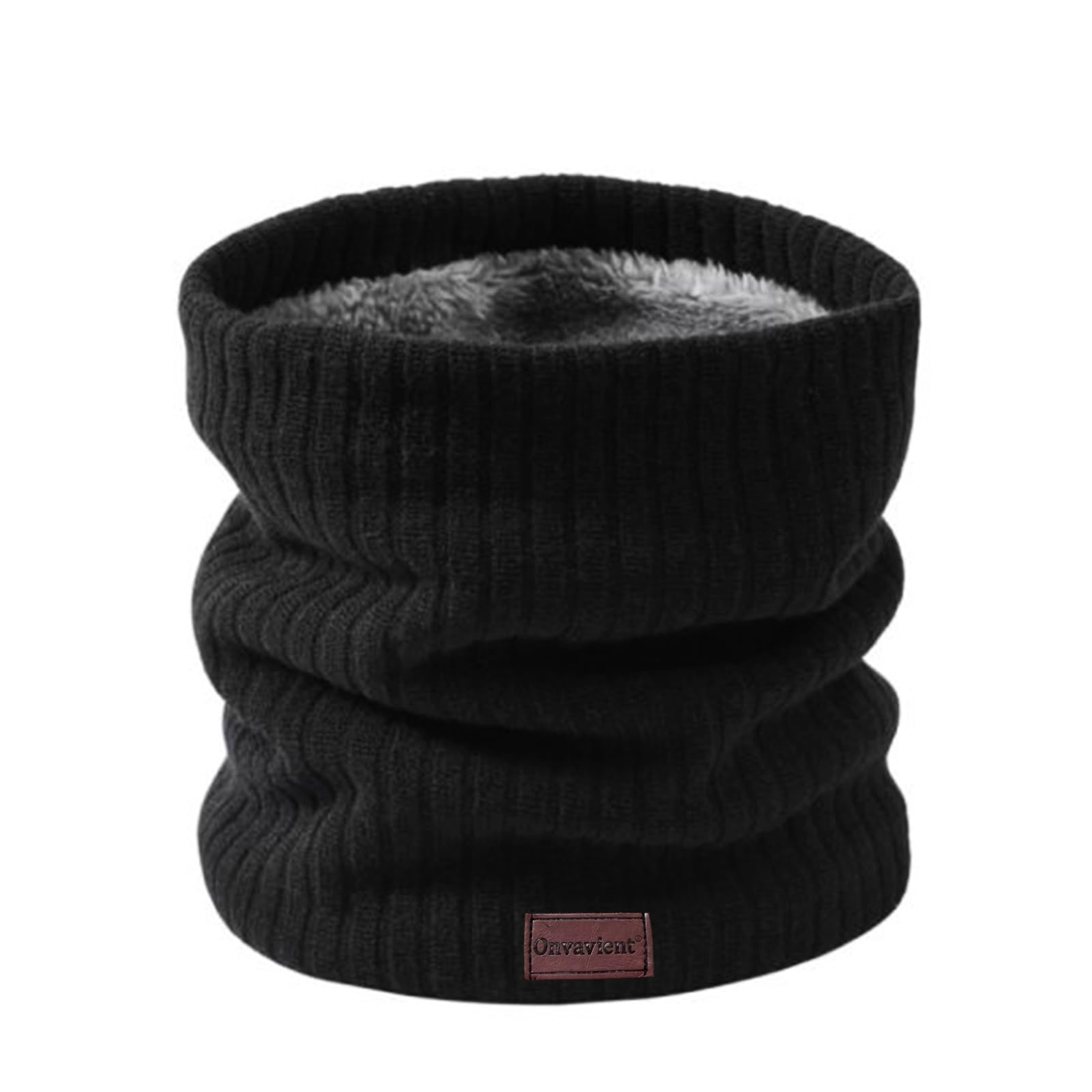 Schal Herren Winter, Winter Halsschlauch Ski, Schlauchschal Halstuch Halswärmer Gesichtsschal Fleece Loop Schal Männer Frauen Warm Dick Loopschal Nackenwärmer Grobgewinde-schwarz Angebot bei HelloDeals