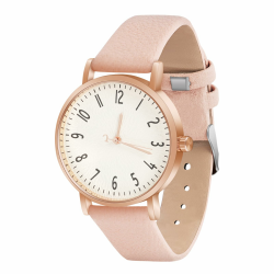 OFFCUP Damenuhr, Damen Analog Quarz Uhr mit Leder Armband, Uhren Damen Einfache Business Klassische Armbanduhr Lässig Quarzuhr Kleideruhr, 3 Zeiger Rosa Angebot bei HelloDeals