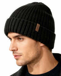 FURTALK Unisex Winter Beanie Grobstrick Mütze mit weiches Fleecefutter Warm Wintermütze für Herren und Damen Einheitsgröße Schwarz Angebot bei HelloDeals