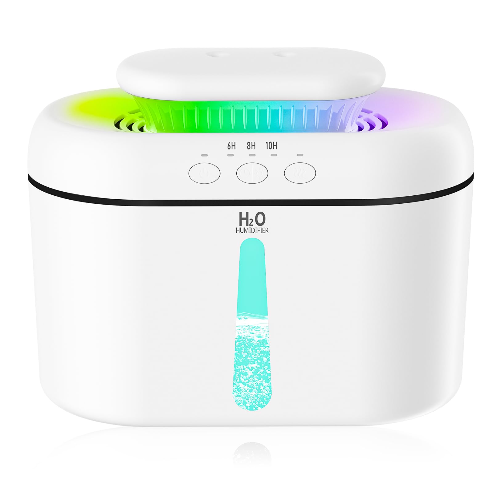 Luftbefeuchter 2L Luftbefeuchter Schlafzimmer Ruhig 16dB Auto Abschaltung und bis zu 24 Stunden Nachtlicht für Babys, Kinderzimmer, für Pflanzen und Zuhause Weiß Angebot bei HelloDeals