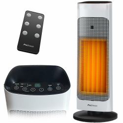 Pro Breeze Keramik Heizlüfter mit Fernbedienung und 7 Heizstufen - Heizstrahler Elektrisch 2000W mit Überhitzungsschutz und 24h Timer - Energiesparender ECO Modus & Leiser Betrieb, 80° Oszillation Angebot bei HelloDeals