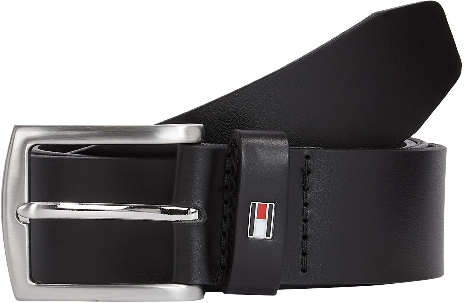 Tommy Hilfiger Herren Gürtel New Denton 3.5 Belt Ledergürtel 90 Schwarz (Black) Angebot bei HelloDeals
