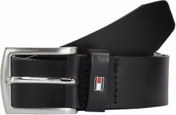 Tommy Hilfiger Herren Gürtel New Denton 3.5 Belt Ledergürtel 90 Schwarz (Black) Angebot bei HelloDeals