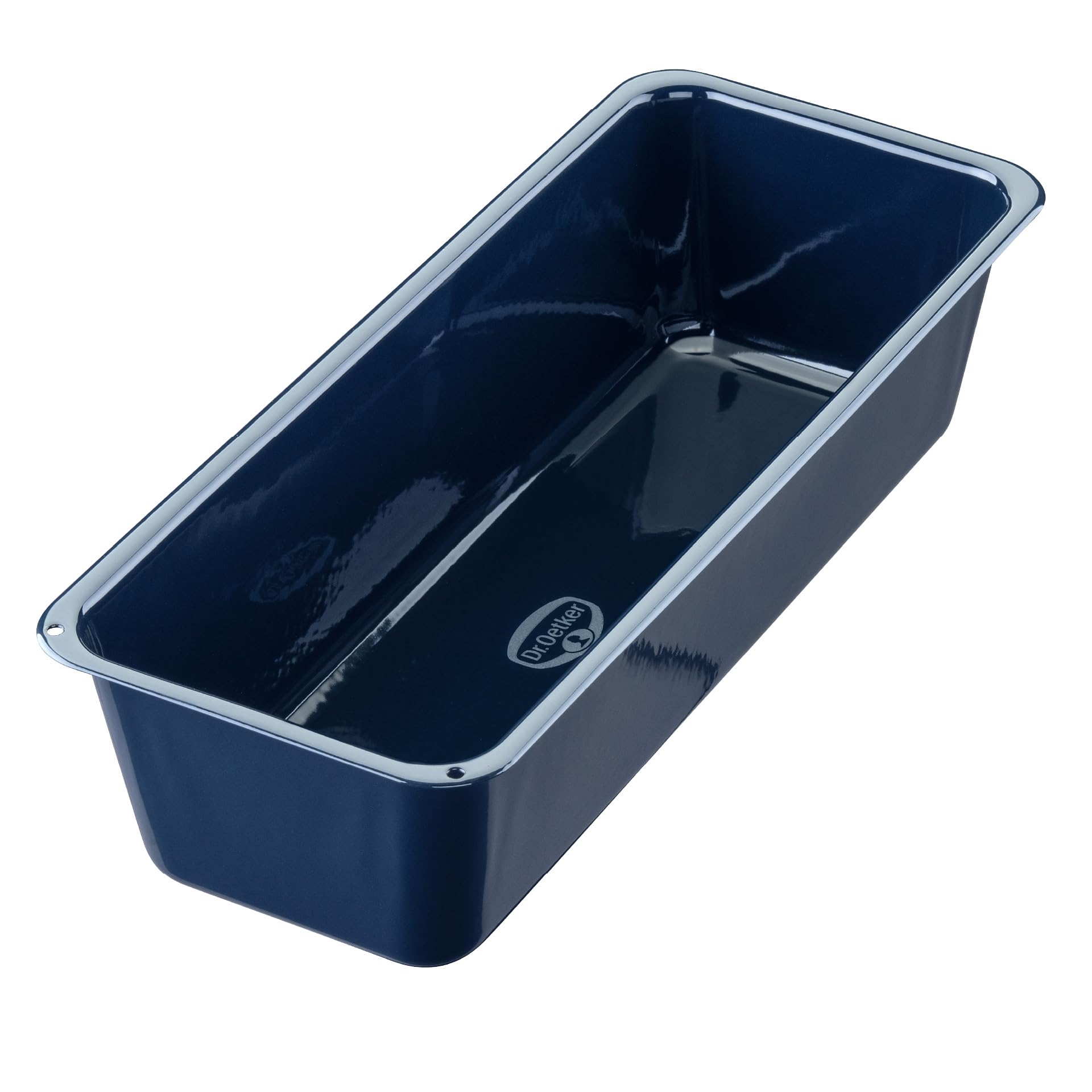 Dr. Oetker Kastenform 30 cm Back-Liebe Emaille – Schnitt- & kratzfeste Backform mit Emaille Beschichtung – 30er Kasten Brotbackform in Dunkelblau Angebot bei HelloDeals