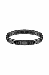BOSS Jewelry Armband mit Knebelverschluss für Herren Kollektion METAL LINK ESSENTIALS aus Edelstahl Schwarz Angebot bei HelloDeals