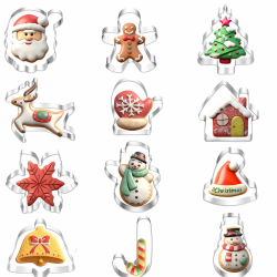 12pcs plätzchenausstecher weihnachten, ausstechformen weihnachten,Plätzchen Ausstecher, Keksausstecher, Plätzchenausstecher, Cookie Cutter, zum Ausstechen von Plätzchen (Weihnachten-2) Angebot bei HelloDeals