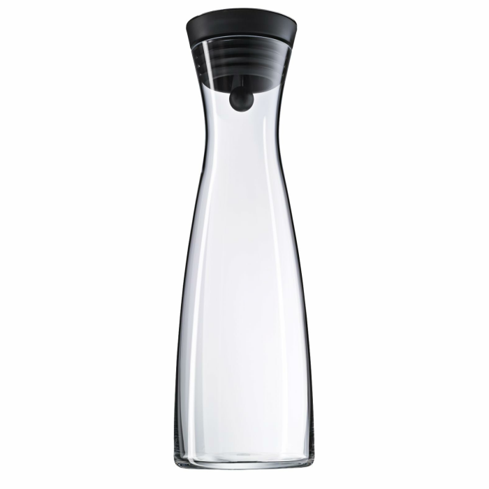 WMF Basic Wasserkaraffe 1,5 l, Glaskaraffe mit Deckel 1,5 l, Silikondeckel, CloseUp-Verschluss aus Cromargan-Edelstahl, inkl. Sieb zum Zurückhalten von Eiswürfeln und Früchten Angebot bei HelloDeals