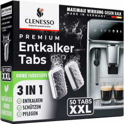 3-in-1 Entkalkungstabletten für Kaffeevollautomaten & Kaffeemaschinen (50 Stück) – Entkalker Kaffeevollautomat kompatibel mit Siemens EQ Series, Jura, Krups, Delonghi, Philips, Miele, Tassimo uvm. 50er Pack Angebot bei HelloDeals