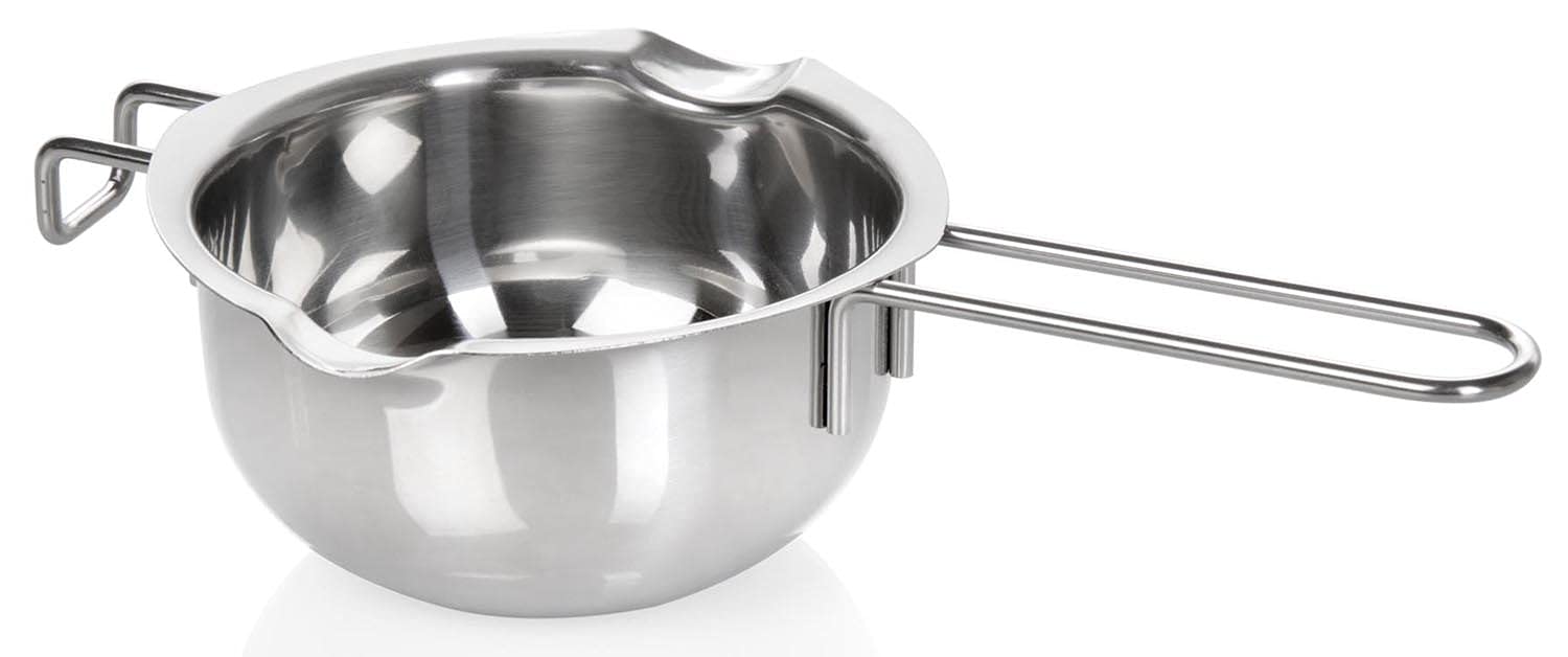 wenco Wasserbad Schmelzschale – Hitzebeständiger Schmelztopf mit Griff zum Schmelzen von Schokolade, Butter, Wachs – Spülmaschinenfest & Rostfrei – Perfekt für Backen, Kochen & DIY, Edelstahl, 14cm Version 2021 Einfarbig Angebot bei HelloDeals