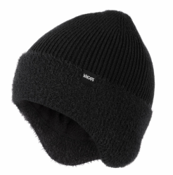 Wmcaps Wintermütze, Mütze mit Warmem Fleecefutter und Ohrklappen für Herren Damen, Warme Thermische Strickmütze für Den Außenbereich Komfortabel Weich Stretchy Geschenk für Männer Frauen Schwarz Einheitsgröße Angebot bei HelloDeals