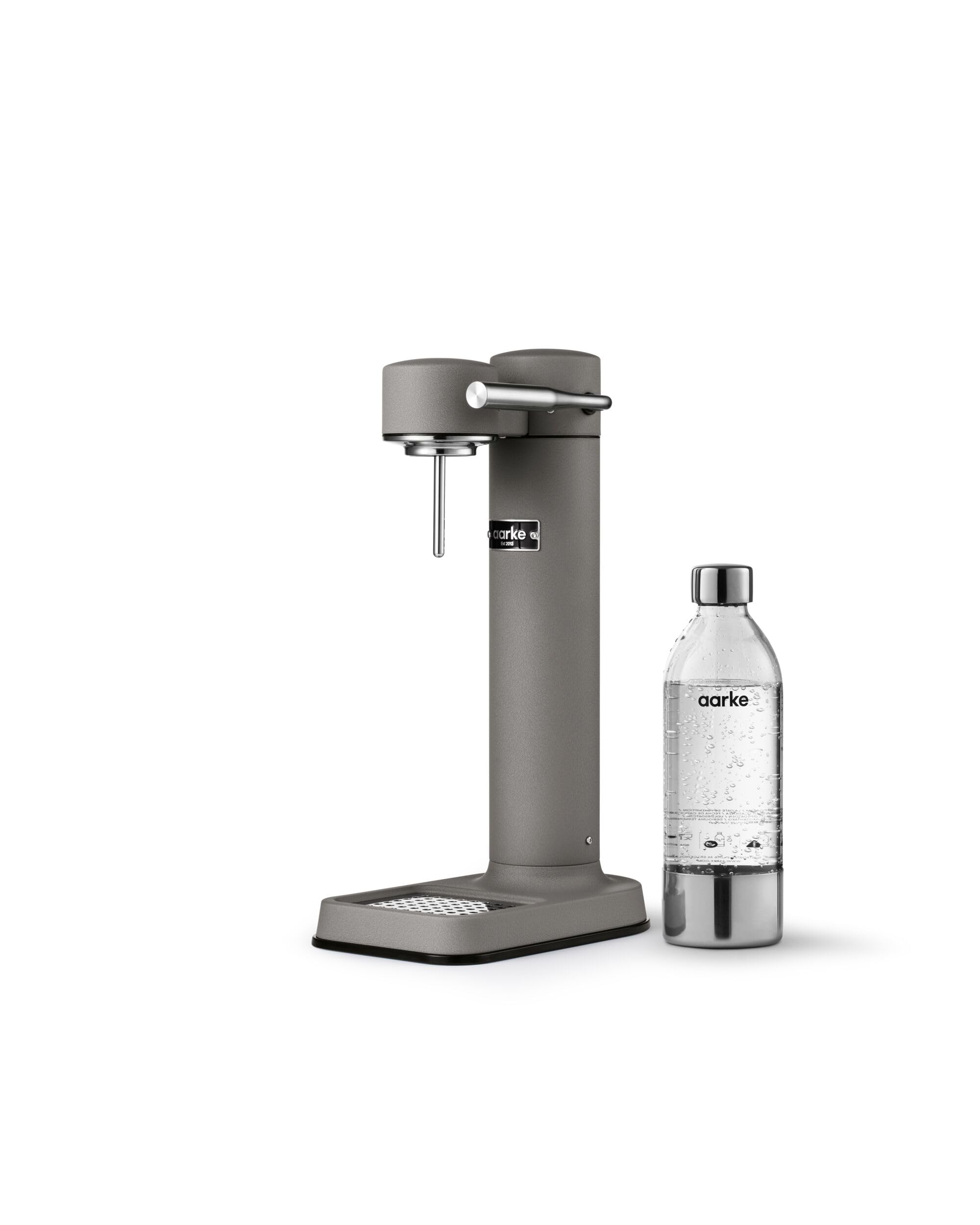 Aarke Carbonator 3 Wassersprudler, Edelstahl-Gehäuse, Sprudelwasserbereiter, inkl. BPA-freier PET-Flasche, kompatibel mit 60 L C02 Zylindern, Farbe: Mattgrau Finish Angebot bei HelloDeals