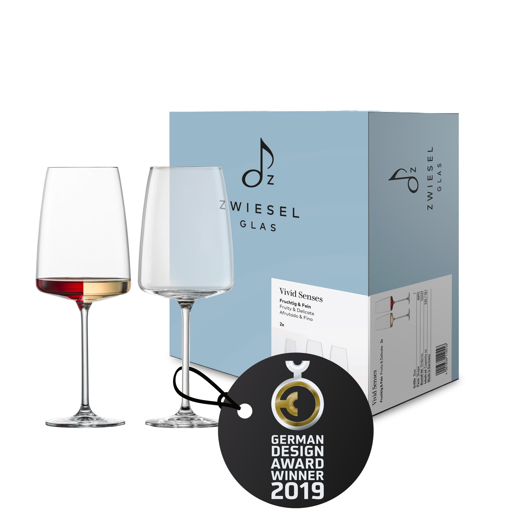 Zwiesel Glas Weinglas fruchtig & fein Vivid Senses (2-er Set), filigrane Weingläser, spülmaschinenfeste Tritan-Kristallgläser, Made in Germany (Art.-Nr. 122427) Weinglas fruchtig & fein (2 Stk.) Angebot bei HelloDeals