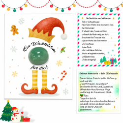 Wichtelstein mit Wichtelbriefe, Adventskalender Füllung Kinder, Kleine Kinder, Magischer Glücksstein Nikolaus Geschenke Wichtel Zubehör Weihnachten(Grüner Aventurin) Angebot bei HelloDeals
