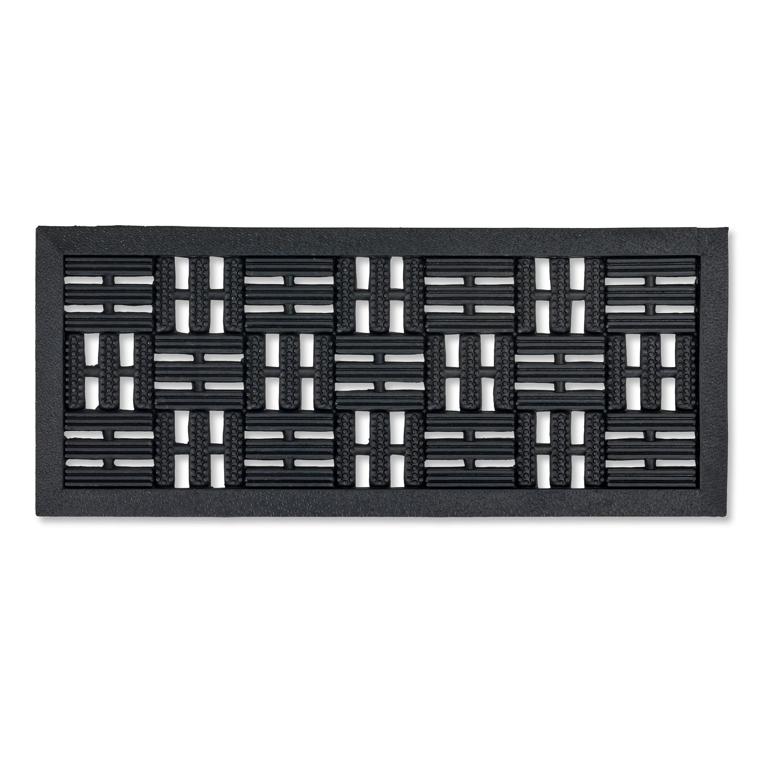 Astra Gummimatte außenbereich Türvorleger 25x60 cm - Dynamic Outdoor Türmatte Gummi Fußmatte außen rutschfest und robust - Fußabtreter aussen - Höhe: 6mm 25 x 60 cm (Rechteckig) Rillen 6mm Angebot bei HelloDeals